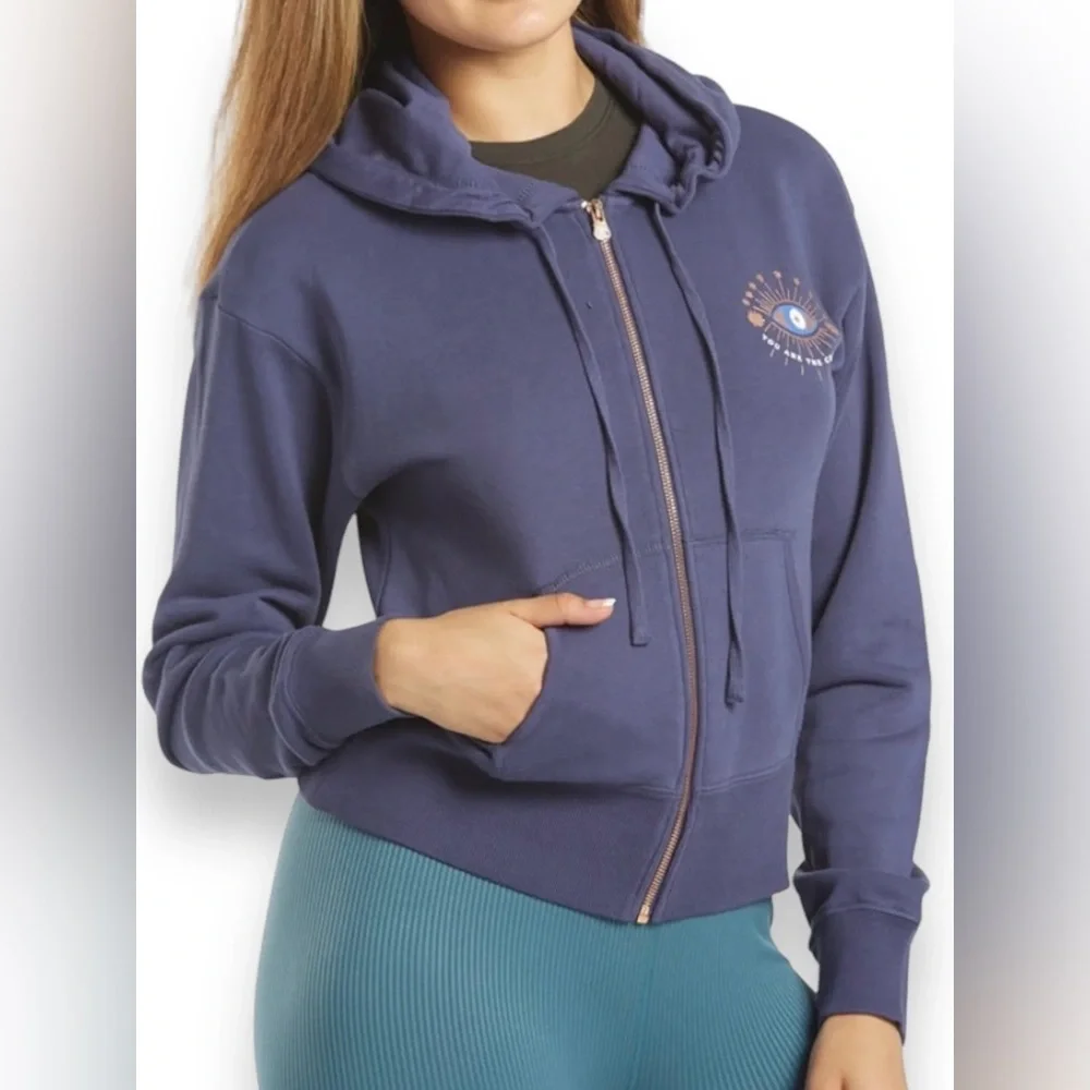 Spiritual Gangster You are  the Cosmos Hoodie Jacket Navy Size Small - Picture 2 of 11